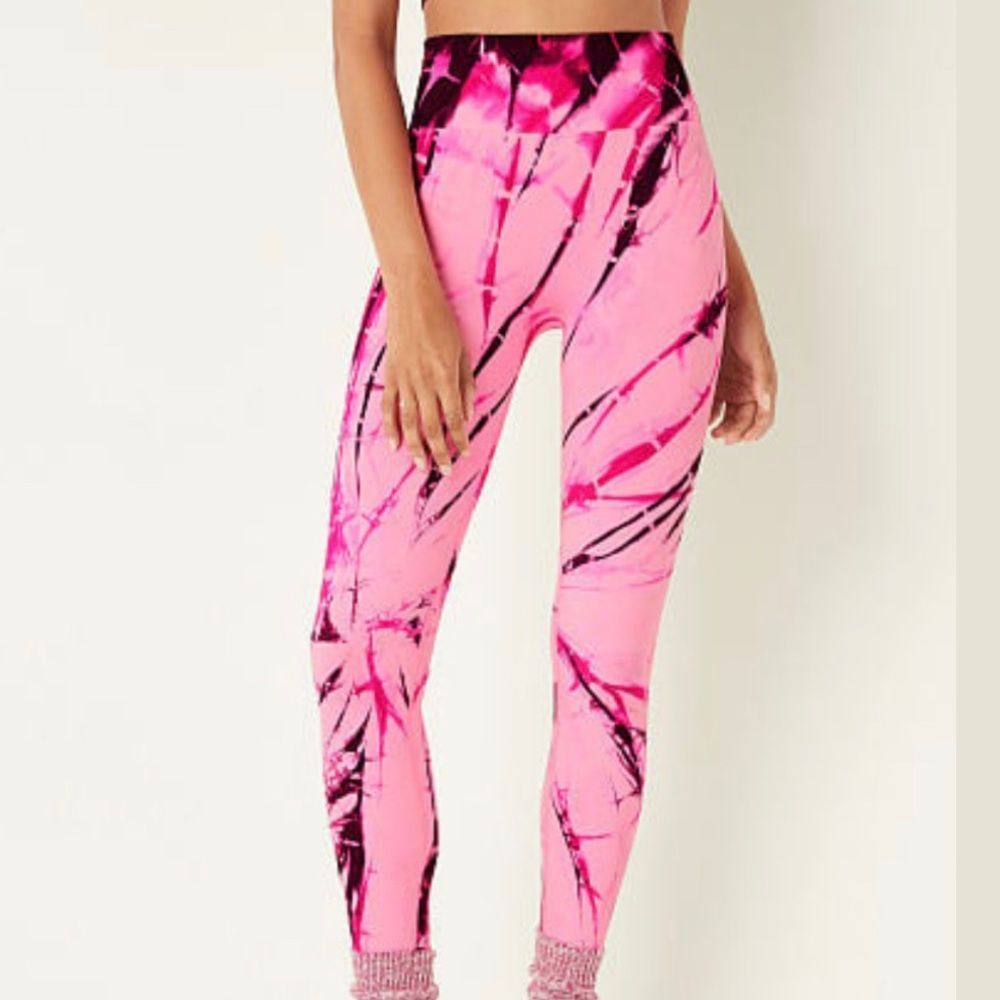 PINK VS Pink & Purple Tie-Dye Leggings XL